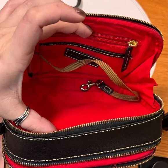 Dooney‎ & Bourke Saffiano Leather Sawyer Crossbody Purse Black - Picture 8 of 11